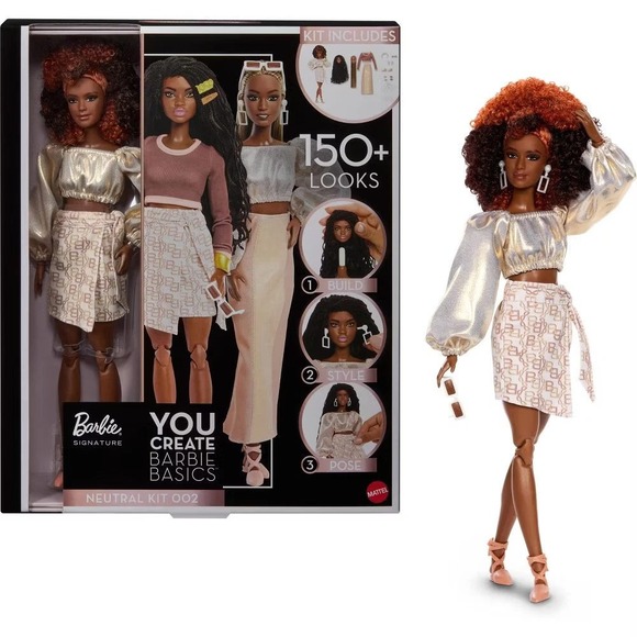 New! Barbie Basics You Create 02 Neutral Kit Fashion Doll Build Style Pose JJX36